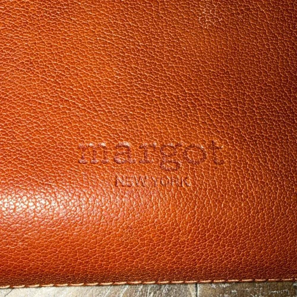 Margot New York Tan Leather Wristlet Wallet